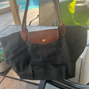 Longchamp Large Le Pliage Tote navy blue